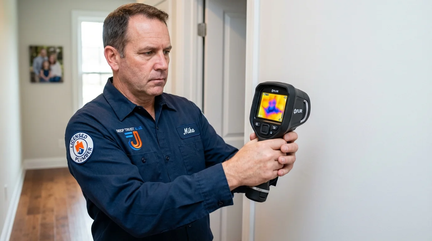Thermal imaging leak detection by Johns Plumbing LLC in Ceiba